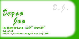 dezso joo business card